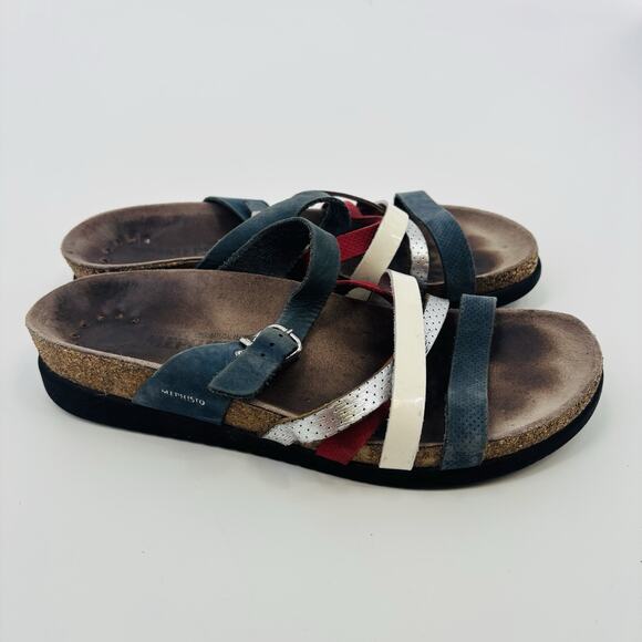 Mephisto Womens Huleda Sandal Slides Size 39 US 9 Slip On Designer Buckle Strap - Picture 4 of 6